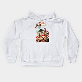 happy pawlidays Kids Hoodie